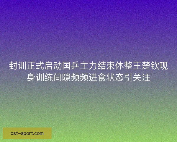 封训正式启动国乒主力结束休整王楚钦现身训练间隙频频进食状态引关注